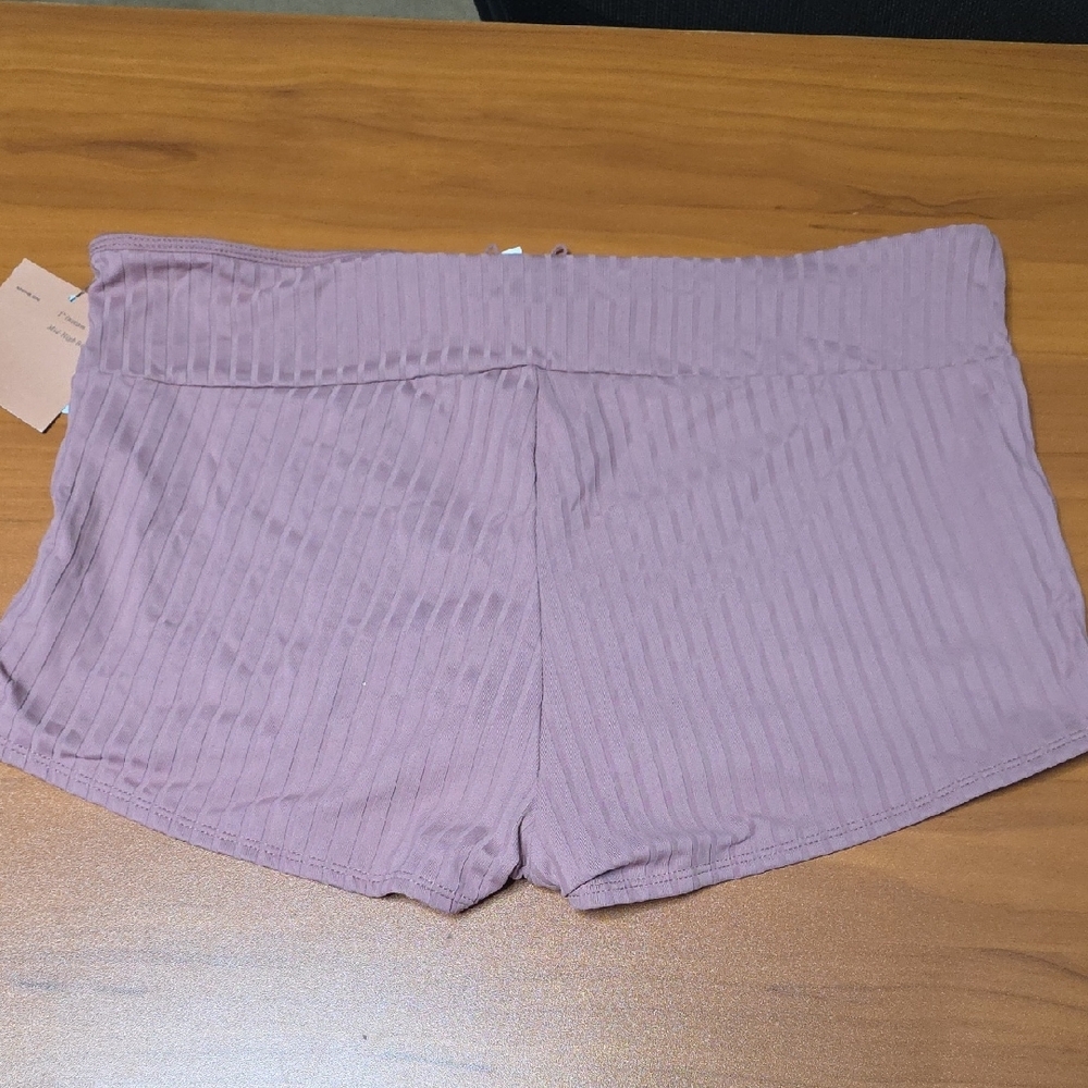Shade & Shore Ribbed Purple Swim Shorts - Picture 6 of 7
